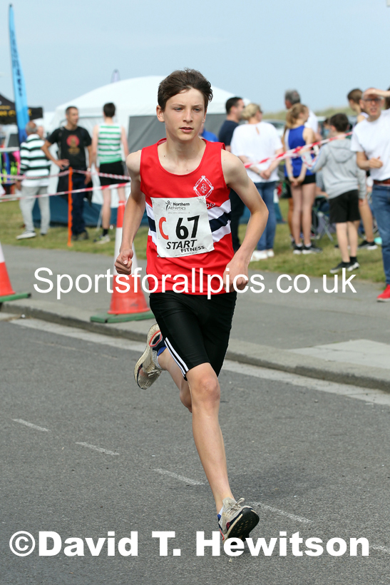 Boys under-15s 2021 Northern 6 and 4 Stage and Young Athletes Road Relays, Redcar. Photo: David T. Hewitson/Sports for All Pics